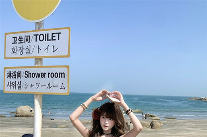 Floral Print Asymmetrical Tie-Up Cami Top