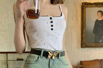 High Rise Butterfly Applique Washed Mini A-Line Denim Skirt