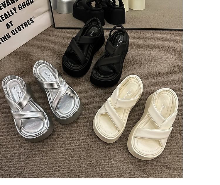 Sandals Plain Slingback Platform