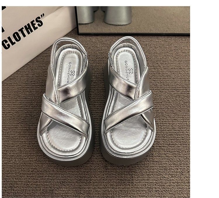 Sandals Plain Slingback Platform