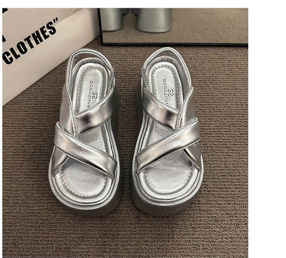 Sandals Plain Slingback Platform