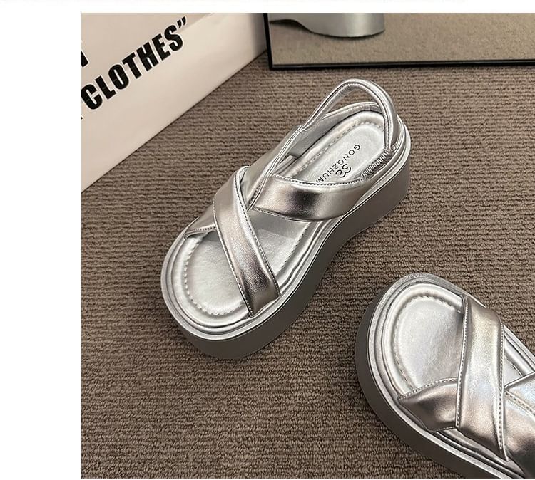 Sandals Plain Slingback Platform
