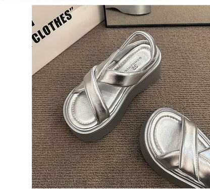 Sandals Plain Slingback Platform