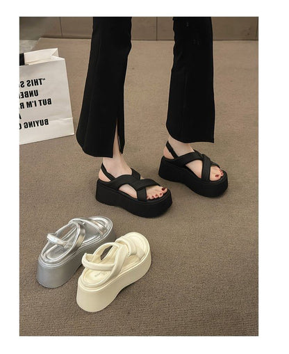 Sandals Plain Slingback Platform