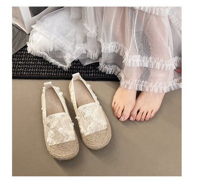 Floral Slip-Ons Espadrille Mesh