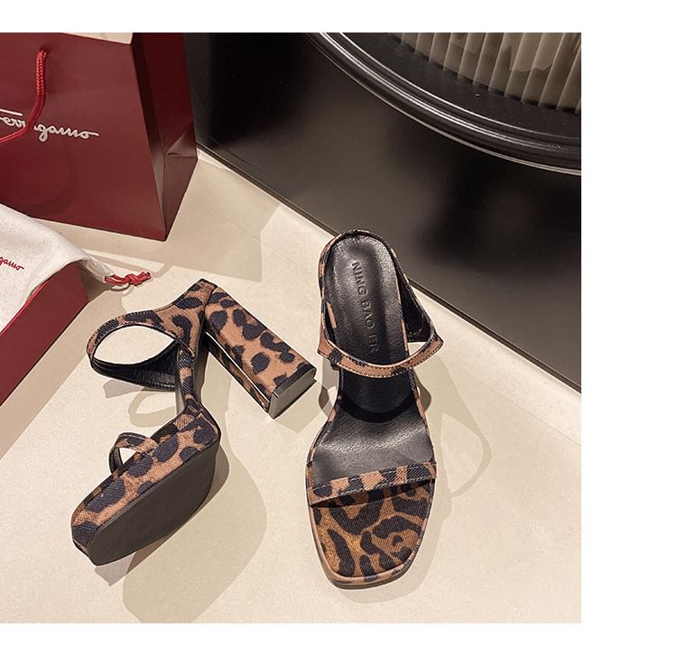 Sandals Slide Heel Chunky