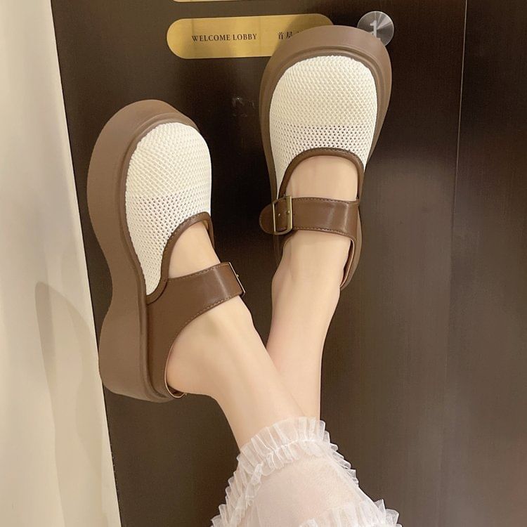 Mules Platform Mary Mesh Jane