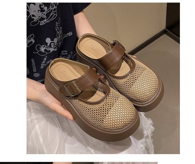 Mules Platform Mary Mesh Jane
