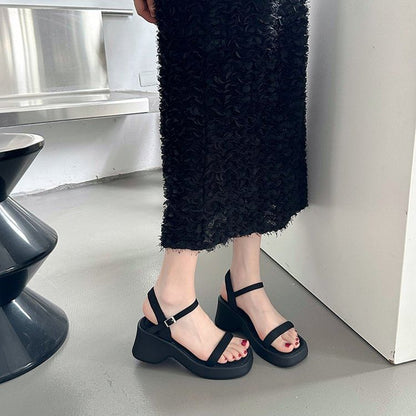 Sandals Heel Chunky Plain