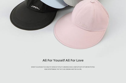 Lettering Embroidered Visor Cap