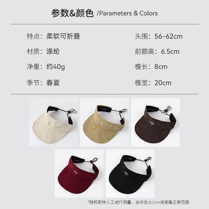 Lettering Embroidered Visor