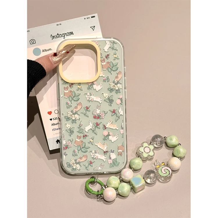 Rabbit Print Phone Case / Phone Strap / Set