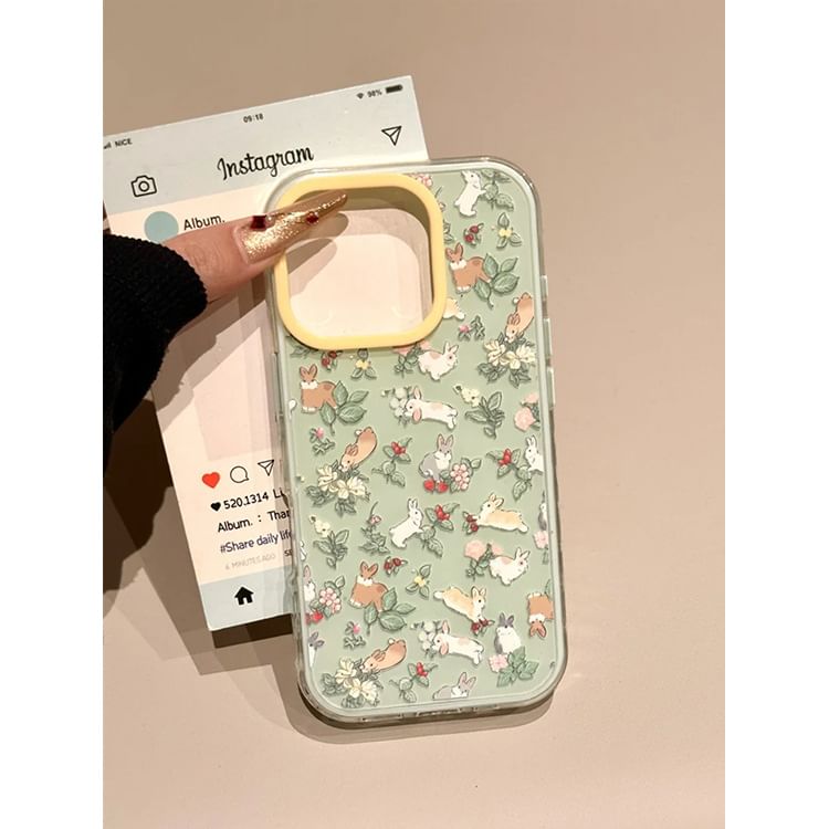 Rabbit Print Phone Case / Phone Strap / Set