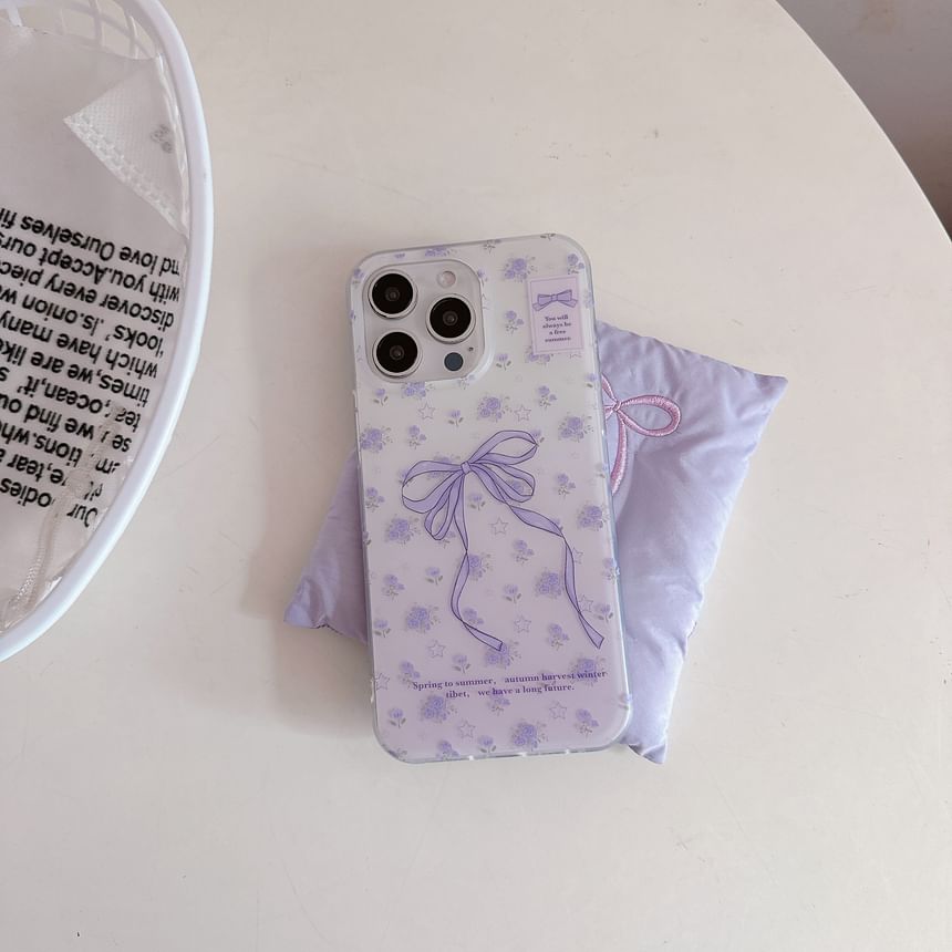 Bow Print Phone Case / Phone Strap / Set