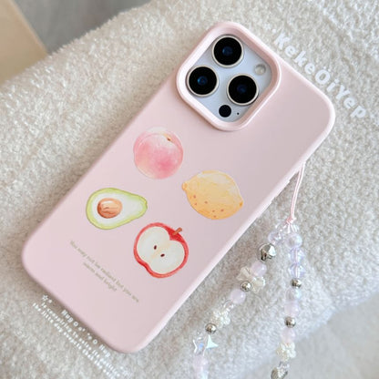 Fruit Print Phone Case / Bead Phone Strap / Set