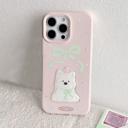 Dog Print Phone Case / Bead Phone Strap / Set