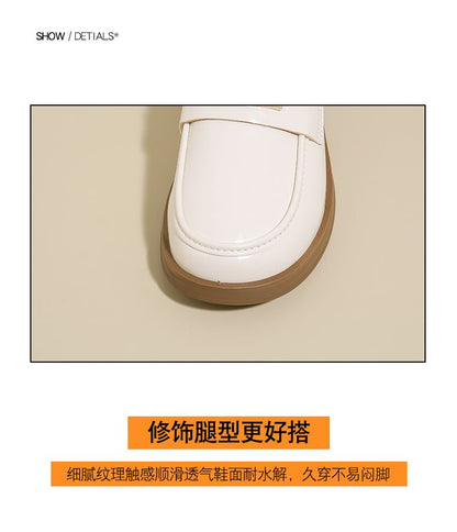 Platform Patent Leather Loafers