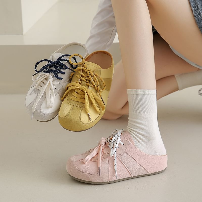 Panel Sneaker Mules