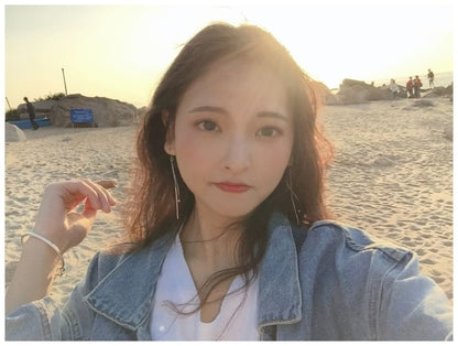 Bar Bead Dangle Earring / Clip-On Earring