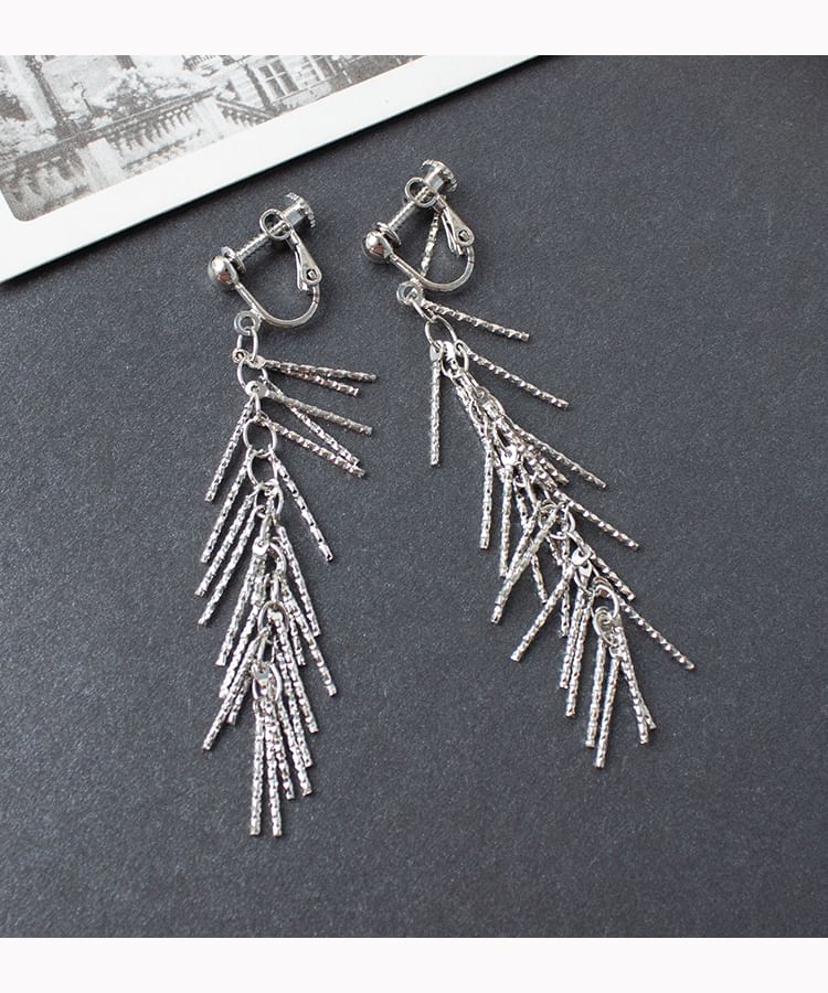 Fringed Drop Earring / Clip-On Earring