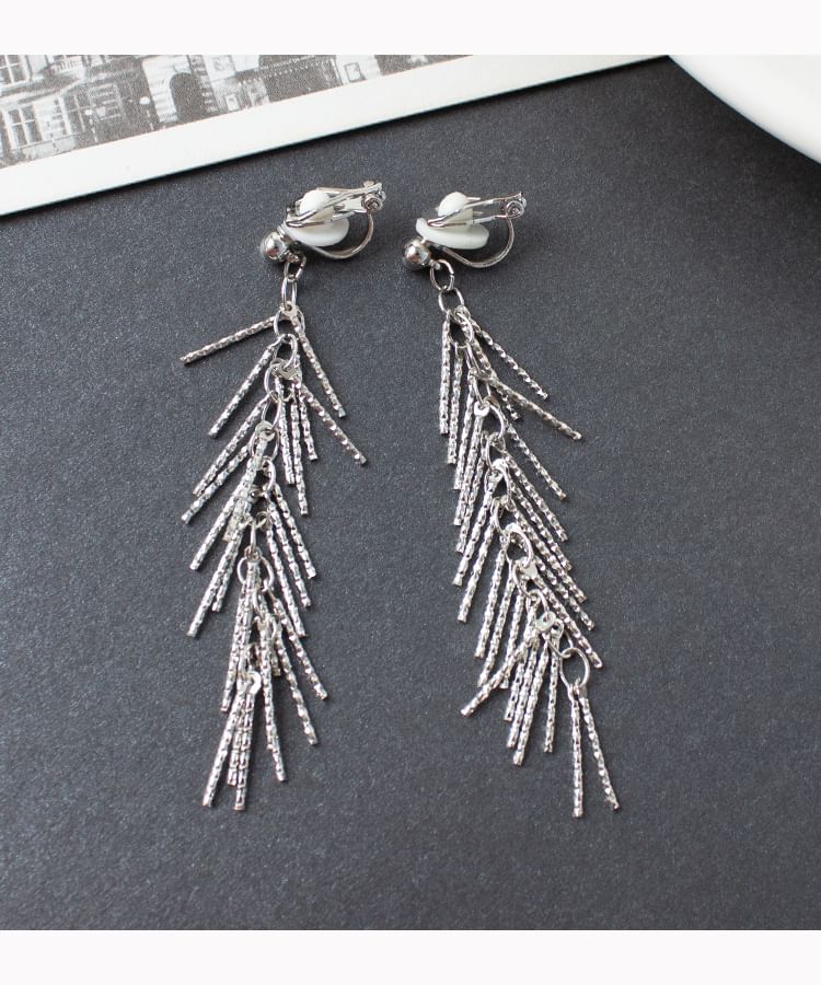 Fringed Drop Earring / Clip-On Earring