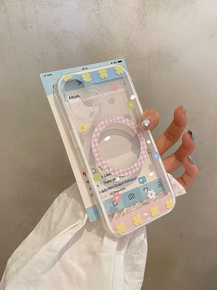 Floral Magnetic (Compatible with MagSafe) Phone Case / Stand / Set