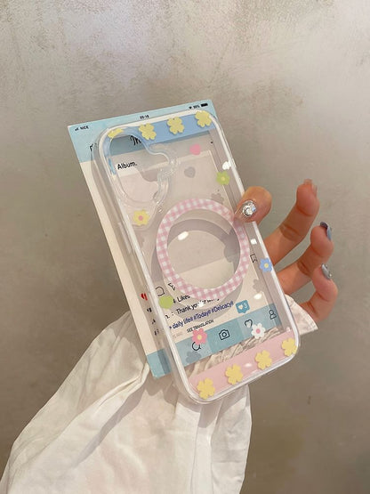 Floral Magnetic (Compatible with MagSafe) Phone Case / Stand / Set