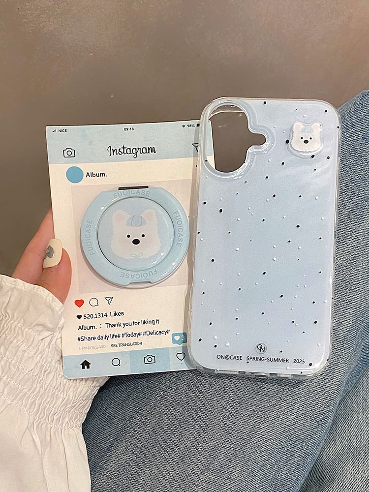 Dog Splattered Magnetic (Compatible with MagSafe) Phone Case / Stand / Set