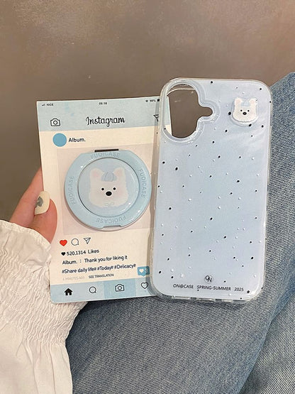 Dog Splattered Magnetic (Compatible with MagSafe) Phone Case / Stand / Set
