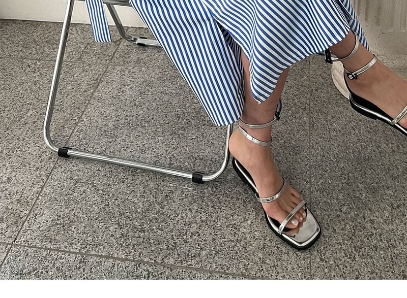 Striped A-Line Shirt Dress, Short Sleeve Maxi