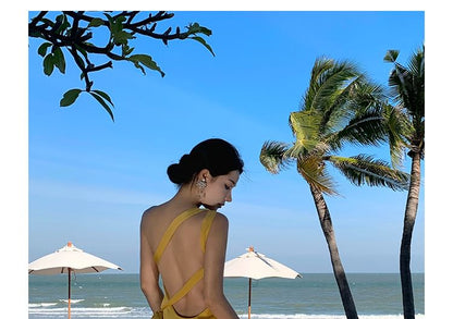 One-Shoulder A-Line Maxi Dress, Open Back Sleeveless