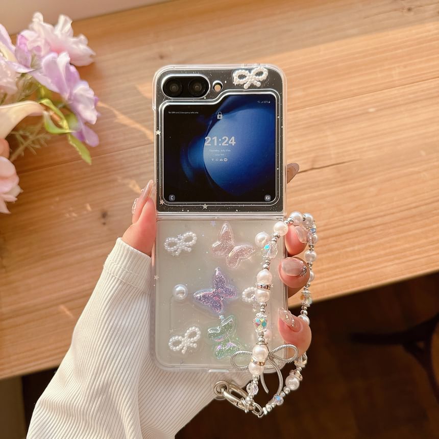 Butterfly Phone Case Strap / Set- Samsung Flip