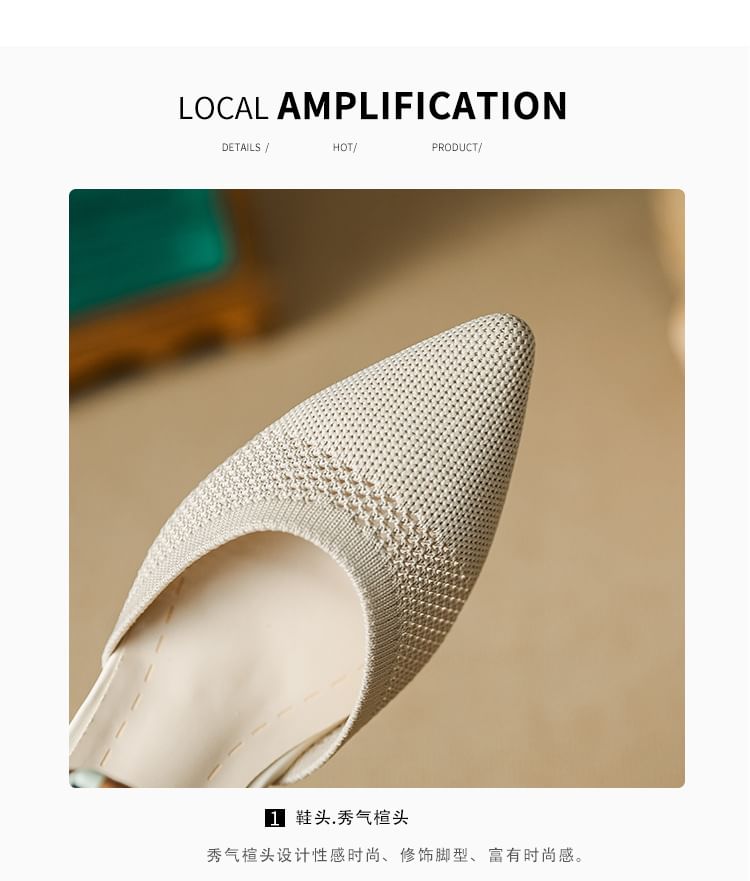 Pointed Chunky Heel Sandals