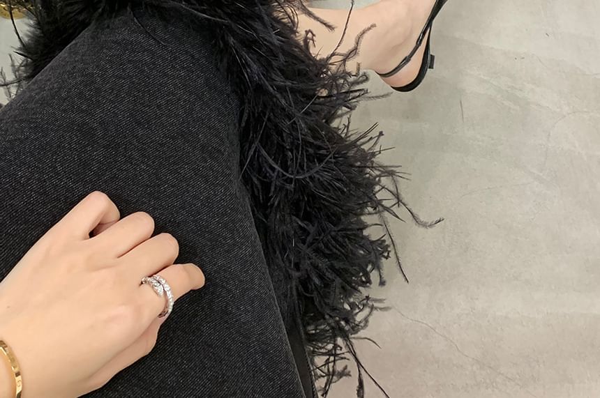 Pointed Kitten Heel Slingback Penny Loafers