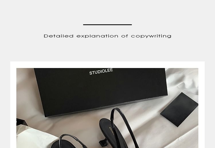 Pointed Kitten Heel Slingback Penny Loafers