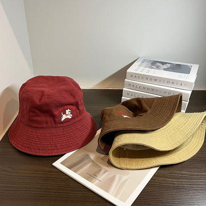 Embroidered Dog Bucket Hat