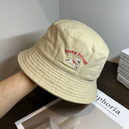 Embroidered Dog Bucket Hat
