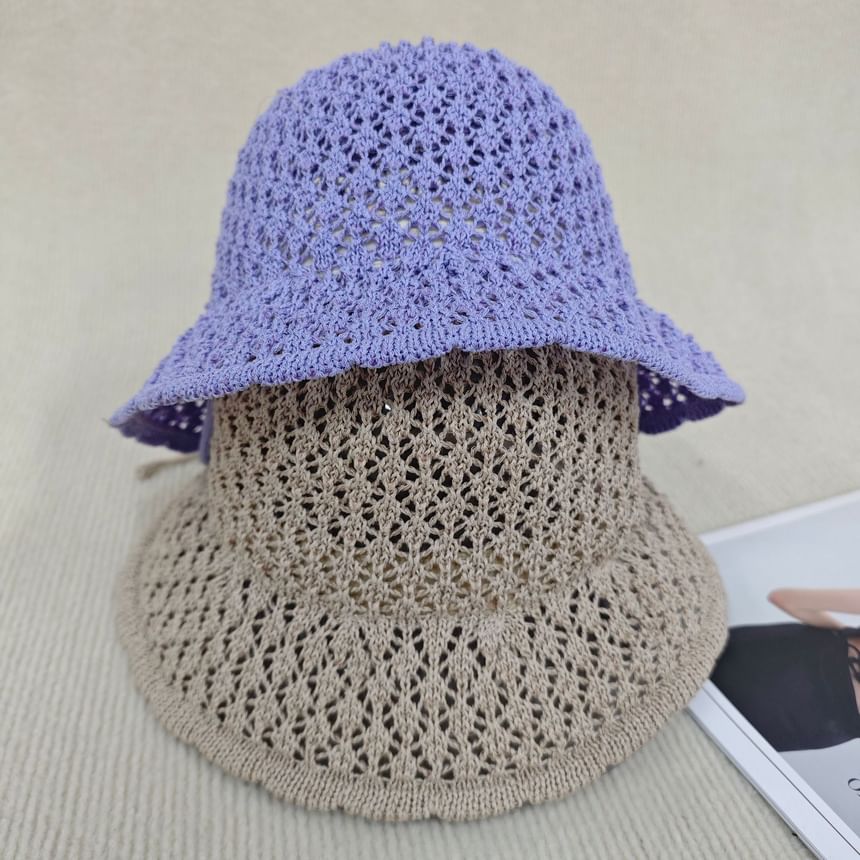 Plain Knit Cloche Hat