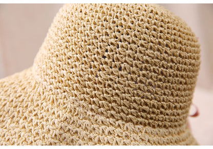 Bow Straw Bucket Hat