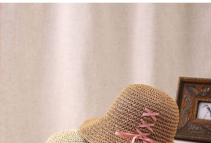 Bow Straw Bucket Hat
