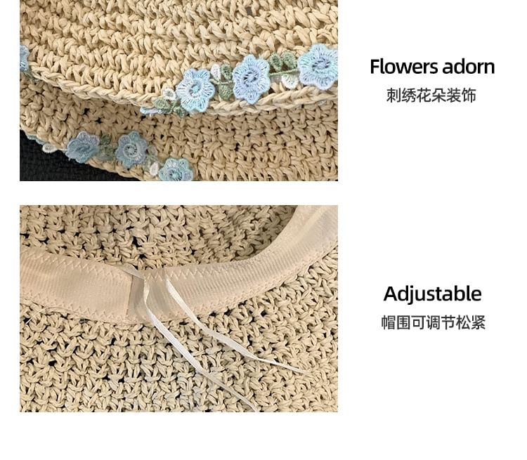 Floral Straw Sun Hat
