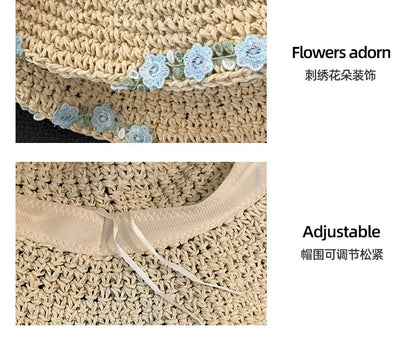 Floral Straw Sun Hat