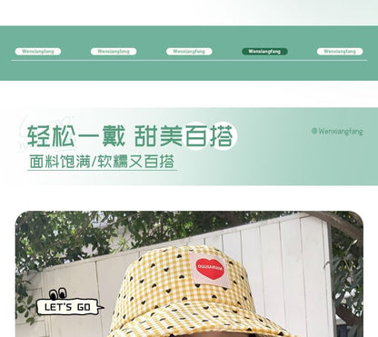 Applique Plaid Boonie Hat