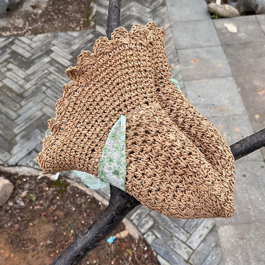 Floral Ribbon Straw Sun Hat