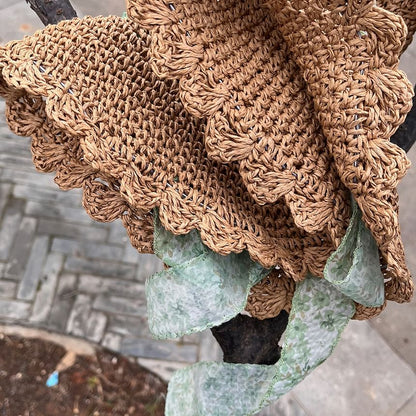 Floral Ribbon Straw Sun Hat