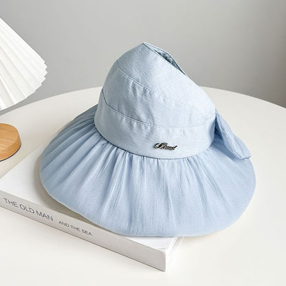 Plain Lettering Sun Hat