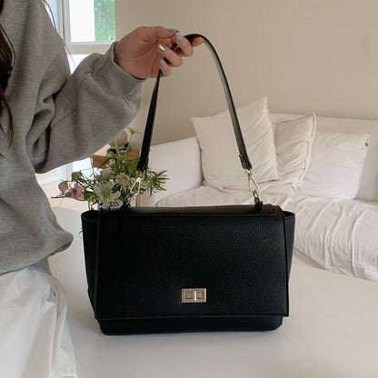 Faux Leather Satchel Bag