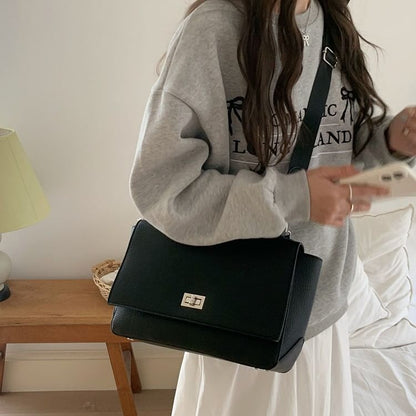 Faux Leather Satchel Bag