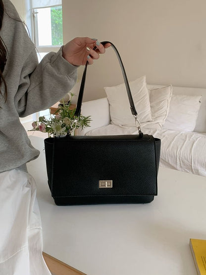 Faux Leather Satchel Bag