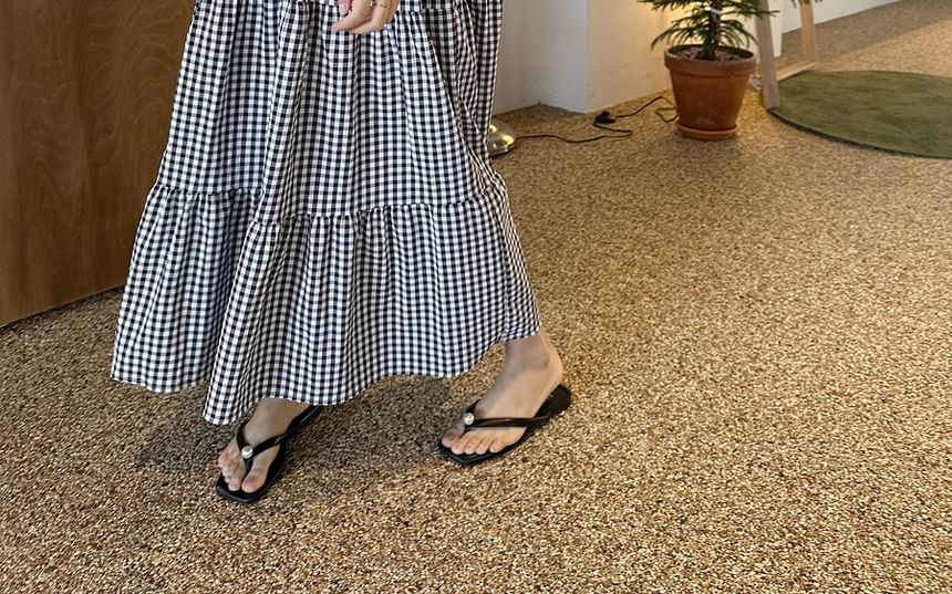 Gingham Maxi Dungaree Dress